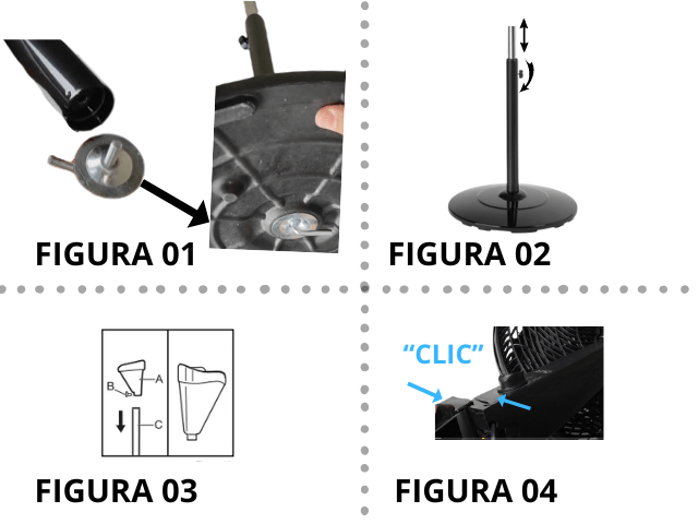 Montagem do ventilador Arno Turbo Force vfc4